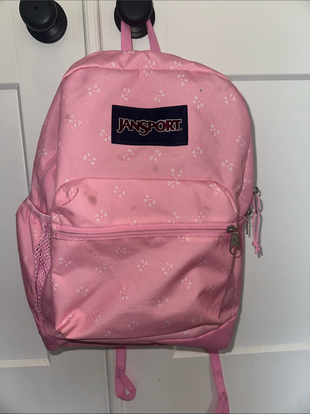 Jansport Pink Bow Print Kids Backpack